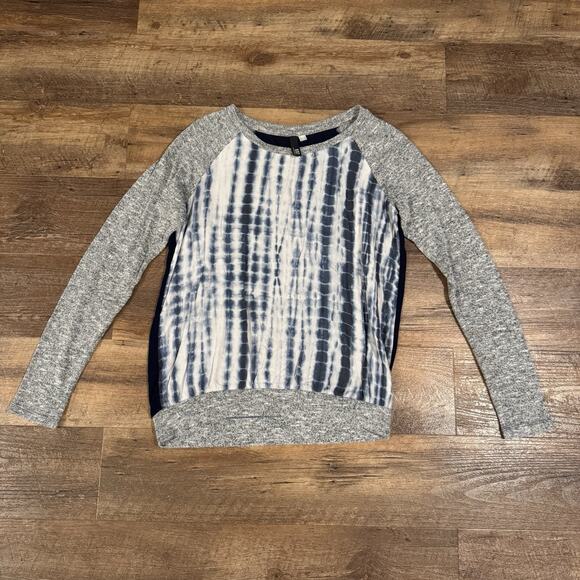 Kut From the Kloth Lightweight Sweater Small Gray Blue Tie Dye Rayon Boho Knit - Picture 1 of 10